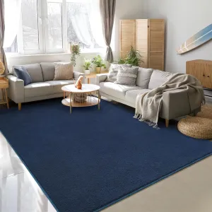 Royal Blue Rugs for Living Room,Minimalist Area Rugs 4x6,Soft Memory-foam Rugs for Bedroom,Thicked Rugs for Men Boys Girls Kids Nursery Room,Washable Dorm Apartment Rug Floor Carpets