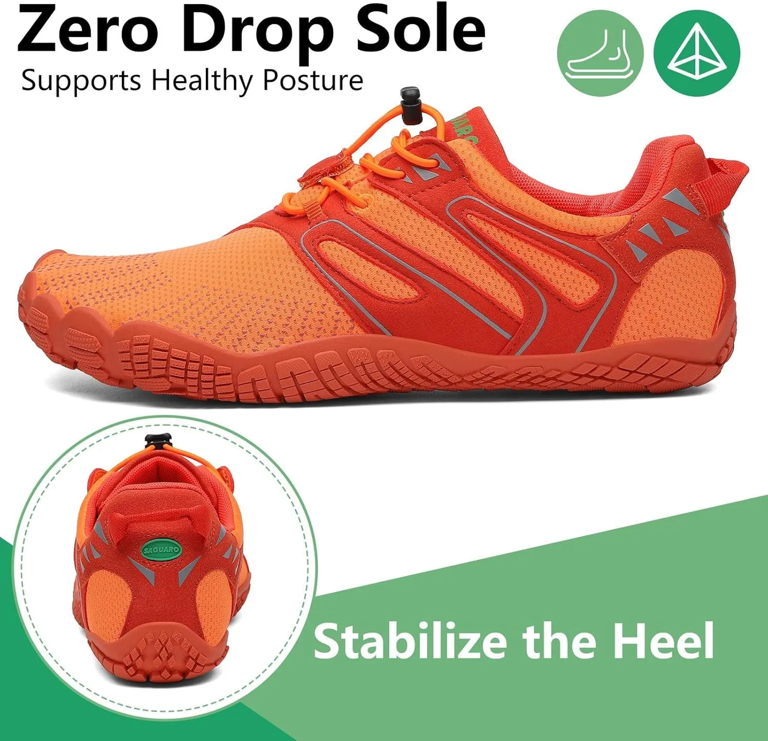 SAGUARO Womens Mens Barefoot Shoes Minimalist Trail Runner Wide Toe Box Zero Drop Outdoor Cross Training Shoe