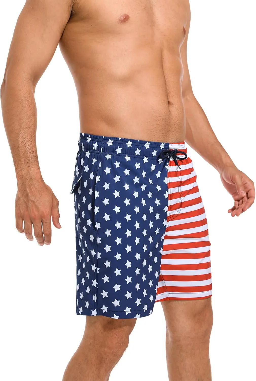 SILKWORLD Mens Swim Trunks Quick Dry Compression Liner 2 in 1 Shorts Men Swimsuit