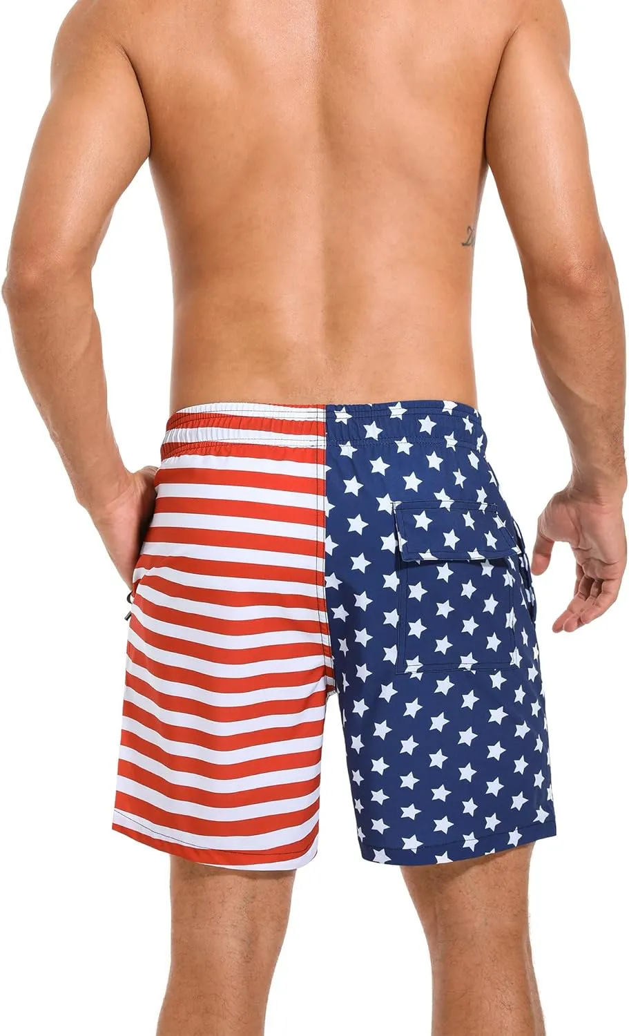 SILKWORLD Mens Swim Trunks Quick Dry Compression Liner 2 in 1 Shorts Men Swimsuit