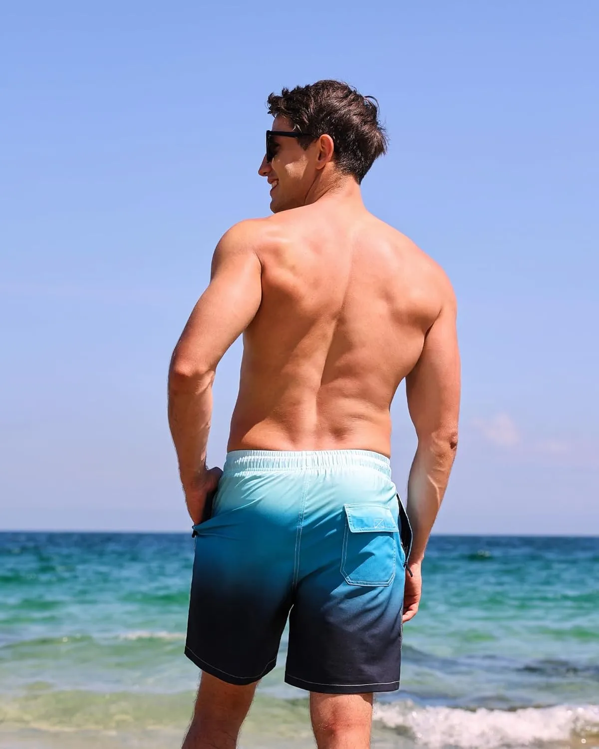 SILKWORLD Mens Swim Trunks Quick Dry Compression Liner 2 in 1 Shorts Men Swimsuit