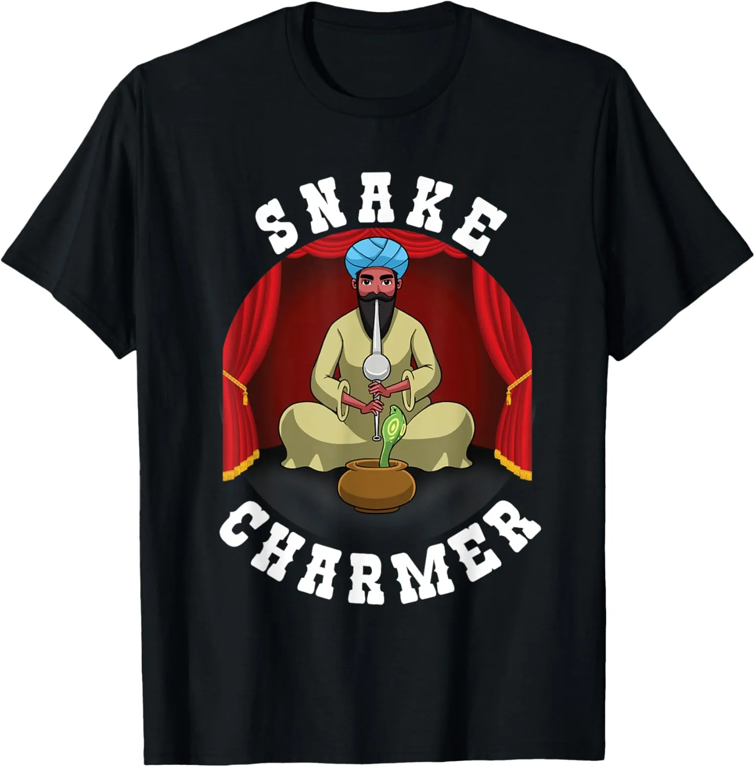 Snake Charmer Animal Trainer Acrobat Circus Carnival Staff T-Shirt