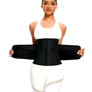 Stylish Waist Trainer Corset with 2 Bands and 3 Rows of Hooks for a Perfect Fit