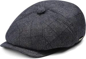 Sumolux Newsboy Cap for Men Wool Classic 8 Panel Vintage Gatsby Lvy Cabbie Hat Flat Beret Cap
