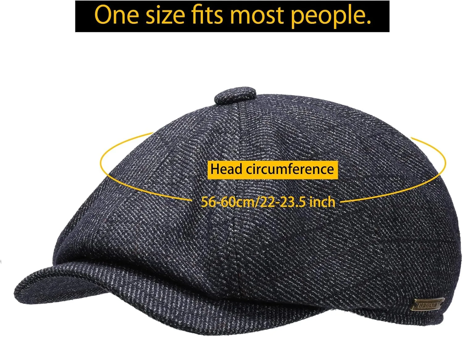 Sumolux Newsboy Cap for Men Wool Classic 8 Panel Vintage Gatsby Lvy Cabbie Hat Flat Beret Cap