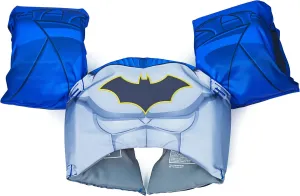SwimWays DC Batman Swim Trainer, US Coast Guard Approved Life Vest Kids Swim Vest, Arm Floaties & Life Jackets for Kids 33-55 lbs, Batman