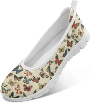 SYtrade Loafers for Women Breathable Slip On Walking Shoes White Sole