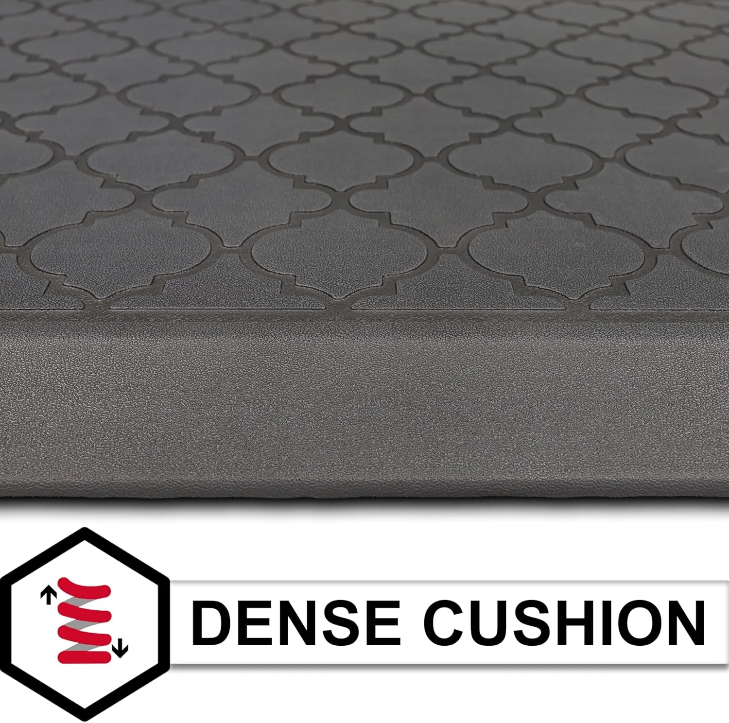 Tempur-Pedic Ultra Comfort Anti-Fatigue Lattice Pewter 1' 8" x 3' 6" Kitchen Floor Mat Cushioned Ergonomic Standing Desk Mat Waterproof Non-Skid Foam