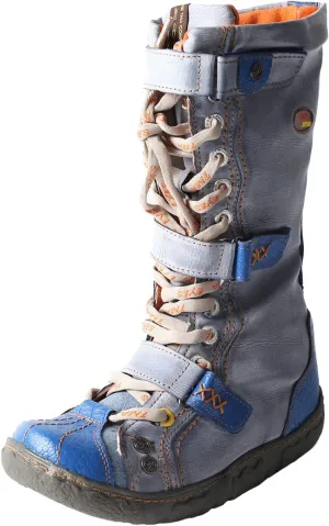 TMA EYES Strape-Accent Washed PU Leather Flat Women's Boot With Plus Size
