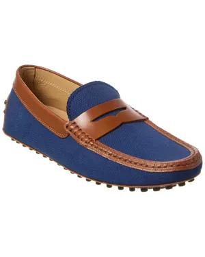 TOD’s Gommino Canvas & Leather Loafer
