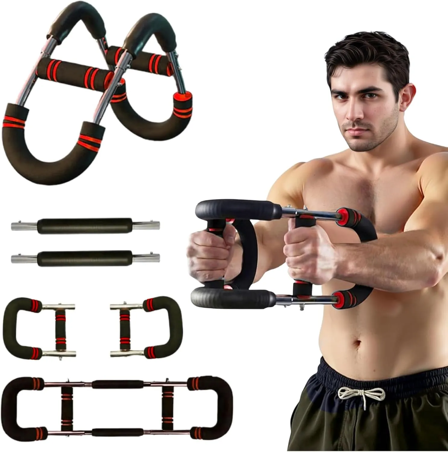 Twister Arm Trainer, Adjustable Chest Workout Equipment, Chest Trainer for Men, Muscle Builder & Strength Training for Arms, Chest, Shoulders, Portable Home Fitness Equipment