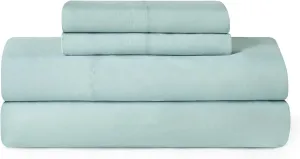 UGG Devon Luxury Sheet Set - Ultra-Soft Prewashed Comfort, 3 or 4-Piece Bedding Set with Flat Sheet, Fitted Sheet, and Pillowcases - Cozy and Breathable for Ultimate Relaxation (Sky Gray, Twin)