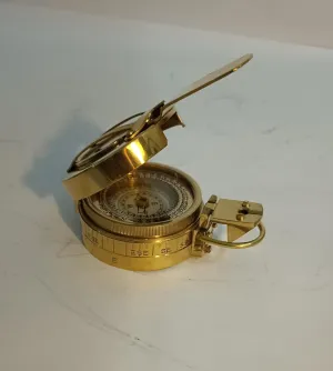 Vintage Brass Pocket Compass – Handmade Maritime Navigation Tool | Antique Nautical Compass for Sailors & Gifts