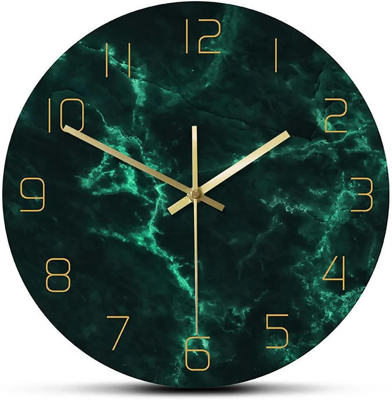 Wall Clock Wall Clocks Silent Non- Outdoor Wall Clock, 12 Inches Modern Decorative Indoor Clocks, For Patios Weatherproof Battery Operated Quartz Movement Modern Minimalist 3D Flat Design Wall Clock
