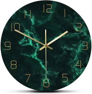 Wall Clock Wall Clocks Silent Non- Outdoor Wall Clock, 12 Inches Modern Decorative Indoor Clocks, For Patios Weatherproof Battery Operated Quartz Movement Modern Minimalist 3D Flat Design Wall Clock