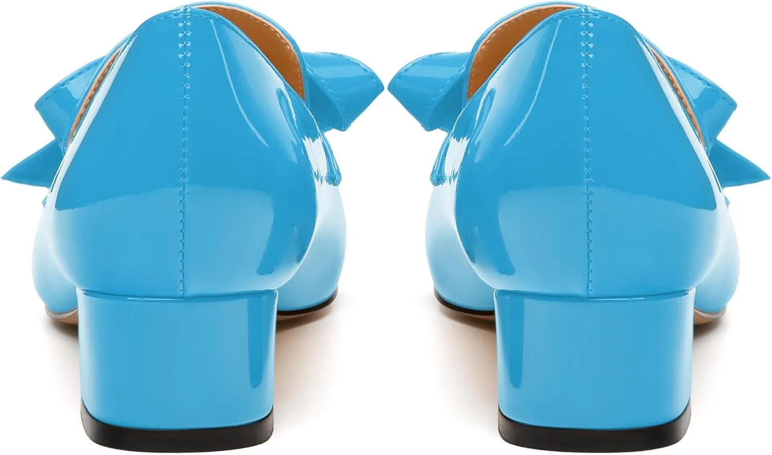 Womens Loafer with Heel, Comfortable Chunky Heels for Women, Loafers Shoes with Bowknot Womens Bunion Dress Shoes