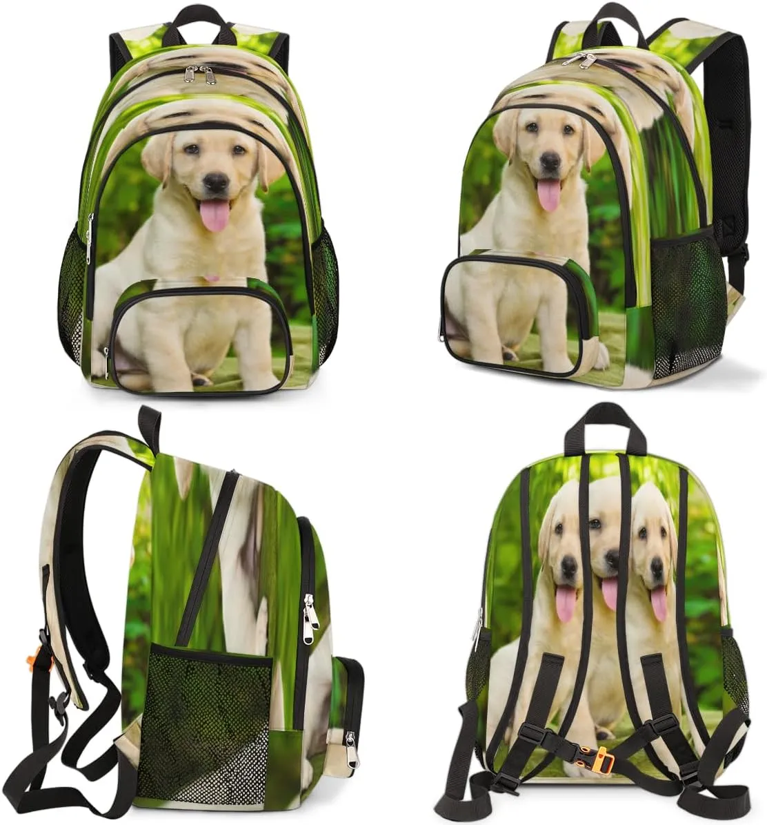 Yzrwebo Animal Puppy Backpack for Women Men Labrador Retriever Lightweight Backpack with Multiple Pockets Laptop iPad Tablet Travel Sports Bag Casual Daypack Backpack Adjustable Shoulder Straps